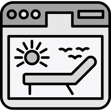 Yüzme havuzu simgesinin vektör illüstrasyonu