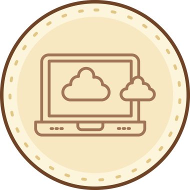 Bulut simgesi vektör illüstrasyonu