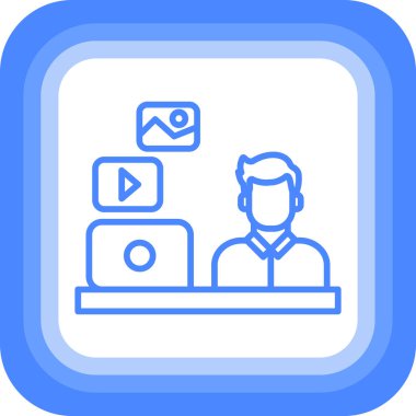 Online eğitim. Basit resimleme