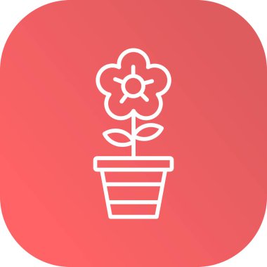 Bitki simgesinin vektör illüstrasyonu