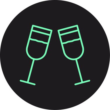Projeniz için vektör şampanya simgesi