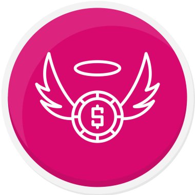 Melek. Web simgesi basit illüstrasyon