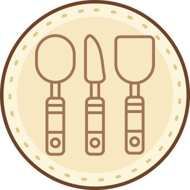 Mutfak ikonu, vektör çizimi. yiyecek