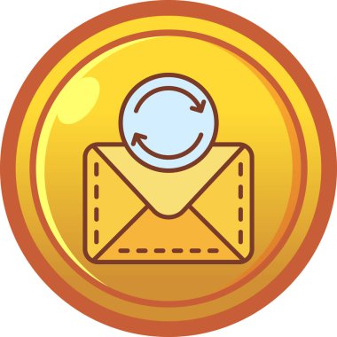 Moda biçimi izole edilmiş arkaplanda e- posta simgesi