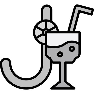 Kokteyl. Web simgesi basit tasarım