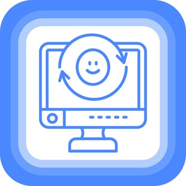 Geribildirim döngü simgesi, vektör illüstrasyonu basit tasarım