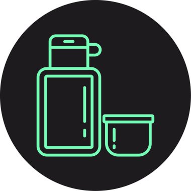 Bir şişe simgesinin vektör illüstrasyonu