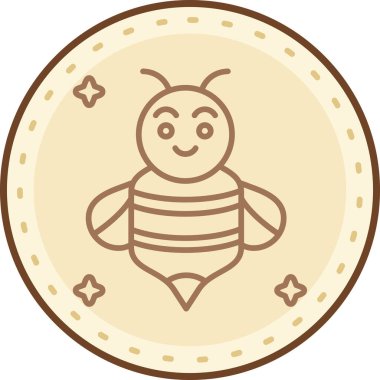 Şirin arı çizgi film etiketi