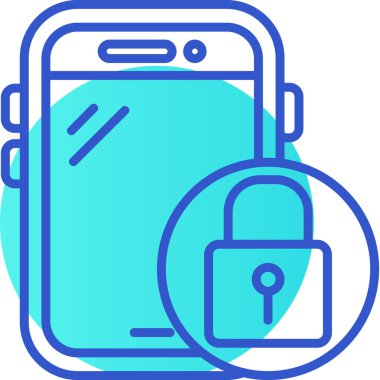 Telefon kilidi. Basit illüstrasyon