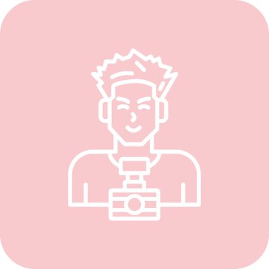 fotoğrafçı modern simgesi, vektör illüstrasyonu