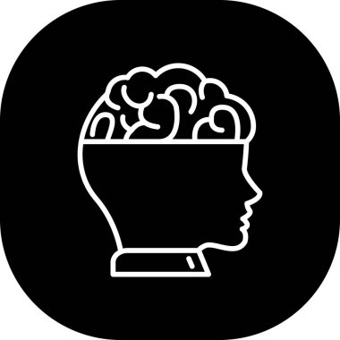 beyin ikonu vektör illüstrasyonu