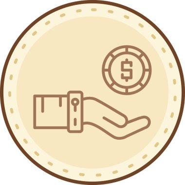 Para simgesinin vektör illüstrasyonu