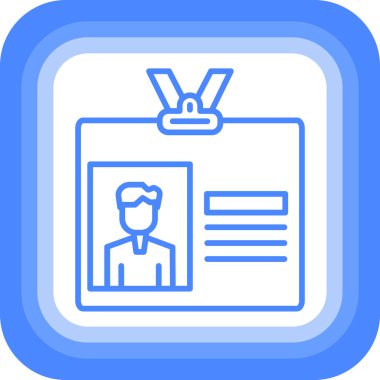 ID kart vektör simgesi modern basit vektör illüstrasyonu
