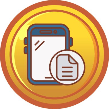 Smartphone Simgesi, vektör illüstrasyonu