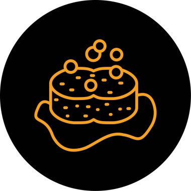 Pasta Simgesinin Vektör illüstrasyonu