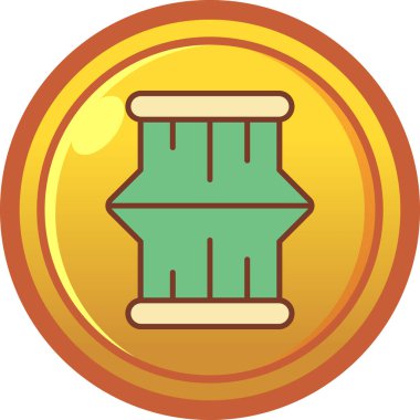 Kumarhane çipi simgesi düz stil