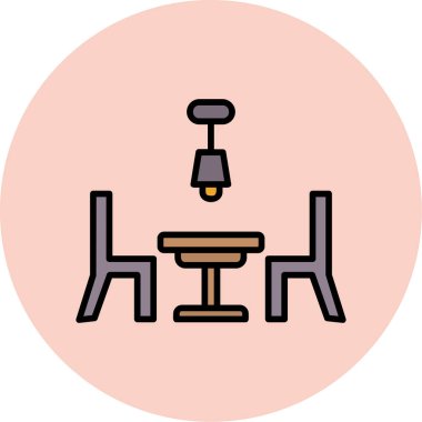 Sandalye. Web simgesi basit illüstrasyon