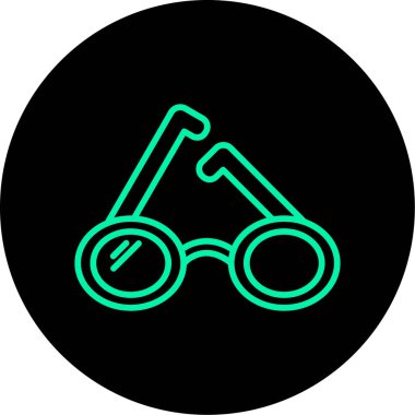 Okuma gözlüğü simgesi, vektör illüstrasyonu basit tasarım