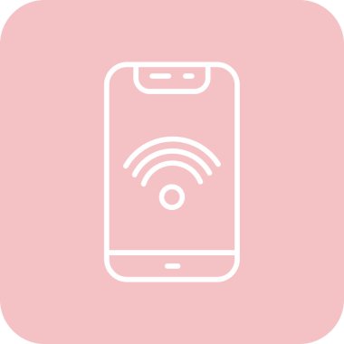 Cep telefonu simgesi, vektör illüstrasyonu