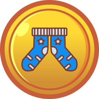 İki çorap ikonu. düz biçim