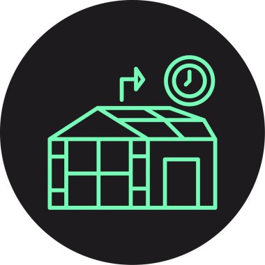 Eşsiz Ev Vektör Satırı Simgesi