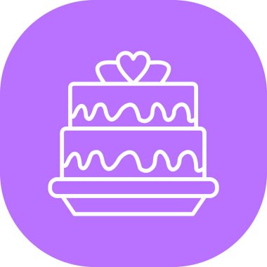 Kek. Web simgesi basit illüstrasyon