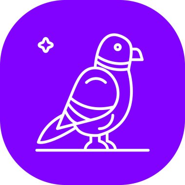 Kuş simgesinin vektör illüstrasyonu