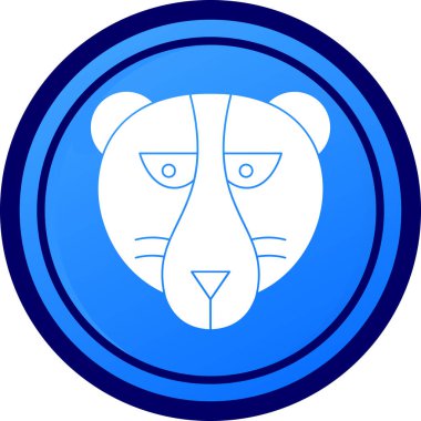 Bir kedi simgesinin vektör illüstrasyonu