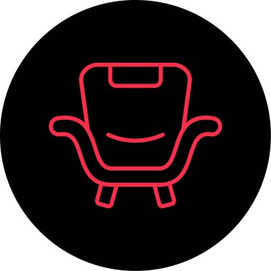 koltuk simgesi vektör illüstrasyonu