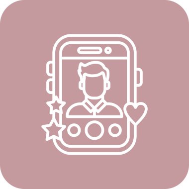 Bir smartphone simge vektör çizim