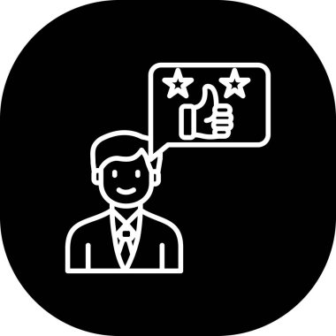 Geri bildirim simgesi, basit illüstrasyon