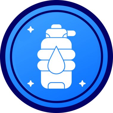 Bir şişe simgesinin vektör illüstrasyonu