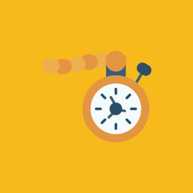 Uzun gölgeli kronometre düz simgesi, 10 Pound