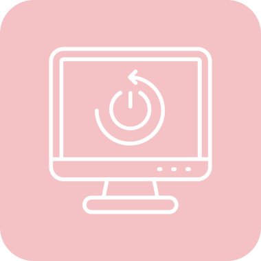 Bilgisayar simgesinin vektör illüstrasyonu