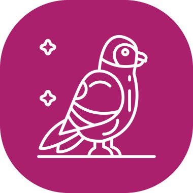 Kuş. Web simgesi basit illüstrasyon