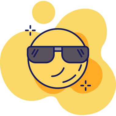 Güneş gözlüğü. Web simgesi basit illüstrasyon