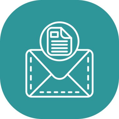 Mektup. Web simgesi basit illüstrasyon