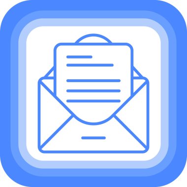 e-posta simgesi doldurulmuş - ana hatlar biçimi