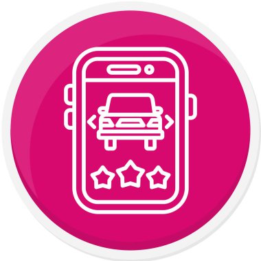 mobil araba simgesi, vektör illüstrasyonu