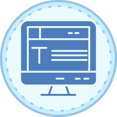 Tarayıcı web tasarım simgesi düz biçimli