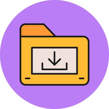 dosya dizini simgesi, vektör illüstrasyonu