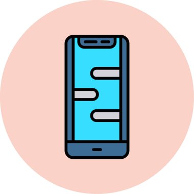 Cep telefonu simgesi, vektör illüstrasyonu