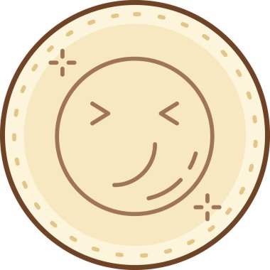 Gülen surat. Basit illüstrasyon