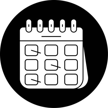 Takvim simgesi, vektör illüstrasyonu basit tasarım