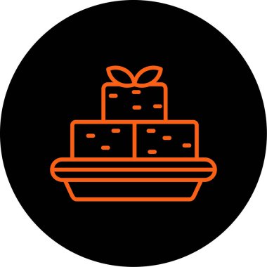 Kek. Web simgesi basit illüstrasyon