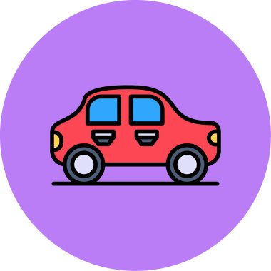 araba simgesi vektör illüstrasyonu