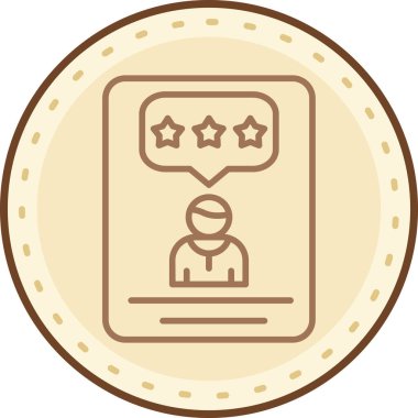 Müşteri derecelendirme ikonu vektör illüstrasyonu