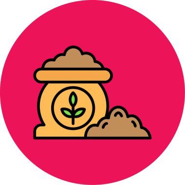 Bir bitki simgesinin vektör illüstrasyonu