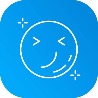 İfade için güzel yüzlü emoji simgesinin vektör illüstrasyonu