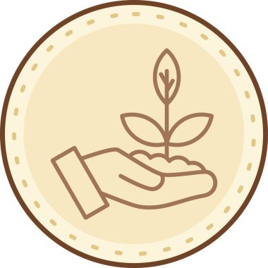 Moda tasarım tarzında izole edilmiş bitki simgesi